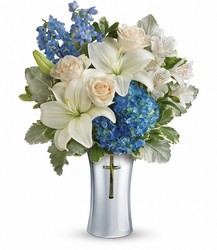 Teleflora's Skies Of Remembrance Bouquet from Krupp Florist, your local Belleville flower shop